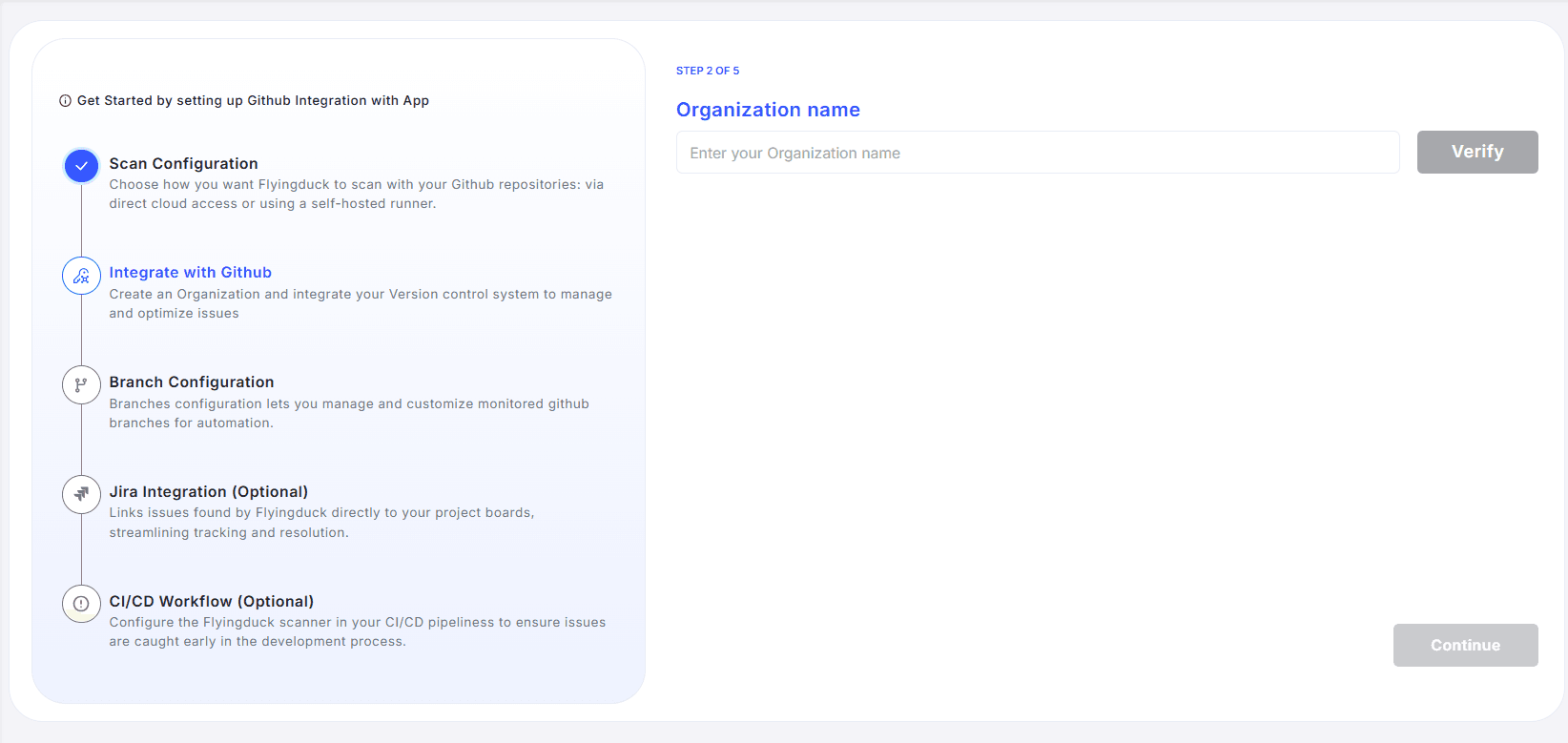 Enter org name