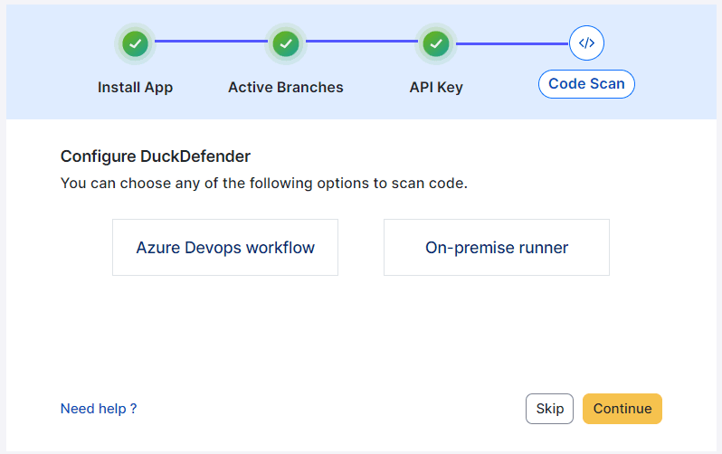 Azure DevOps code scan