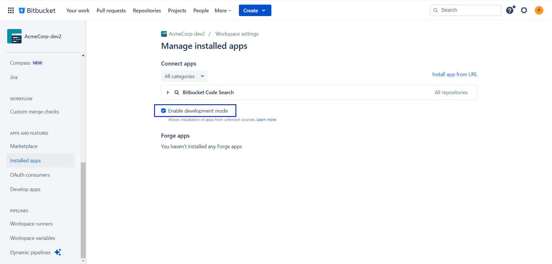 enabling Developer mode