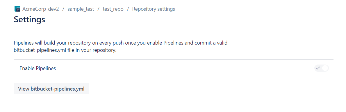 Enable pipelines