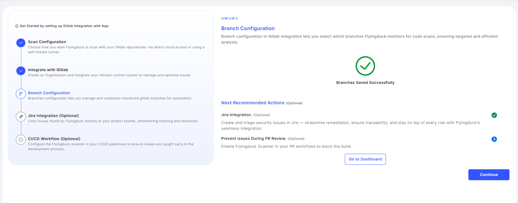 Branch configuration