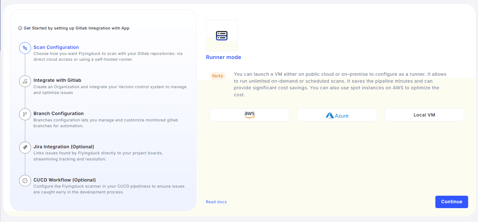 Runner configuration