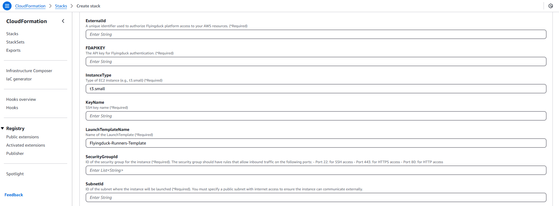Configure runner