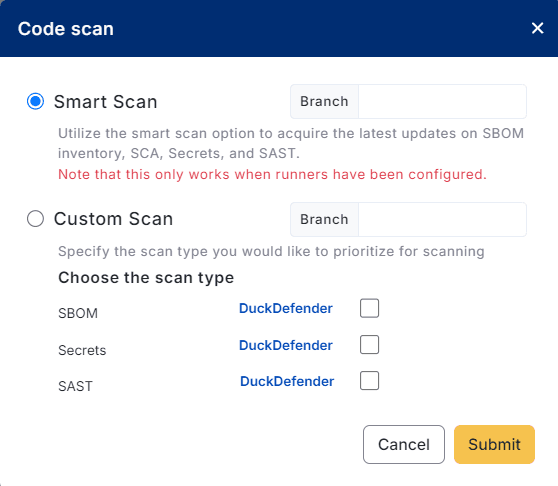 On-demand-scan