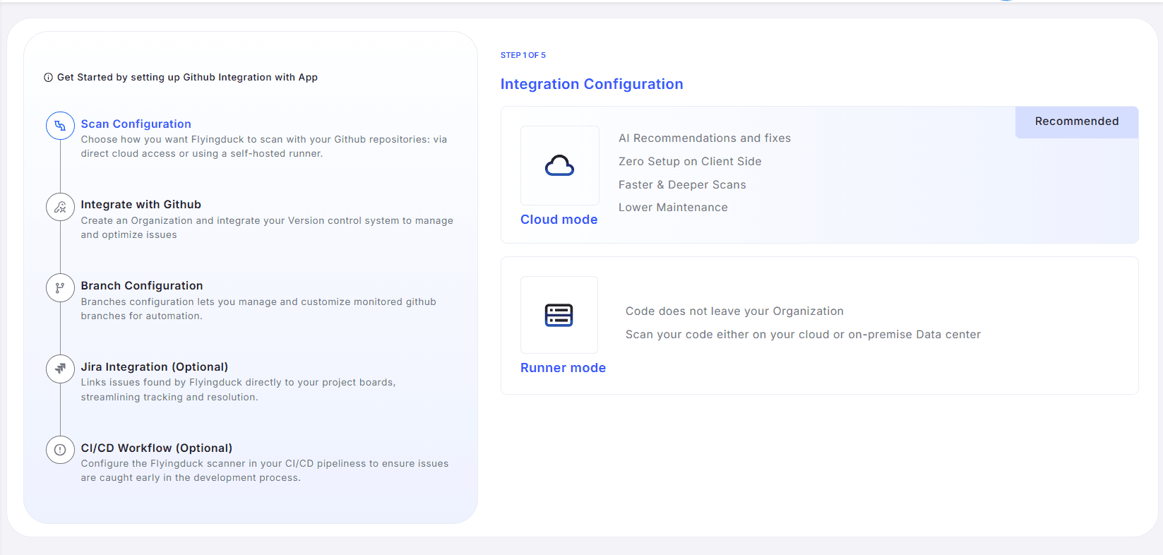 scan configuration