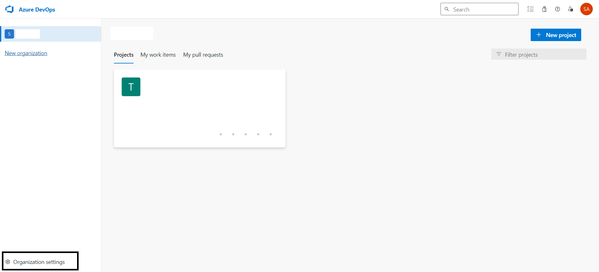 Organization settings